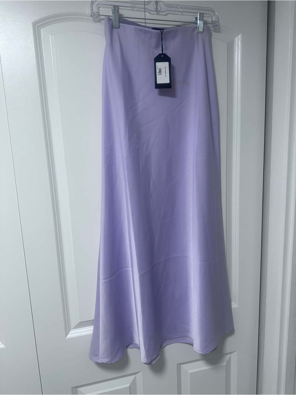 Aleeza Paris Lavender A-Line Satin Skirt